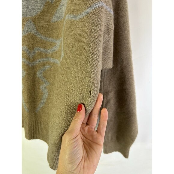 Vintage 80s Cashmere Bird Sparrow Dolman Sweater Soft Money - Picture 6 of 9